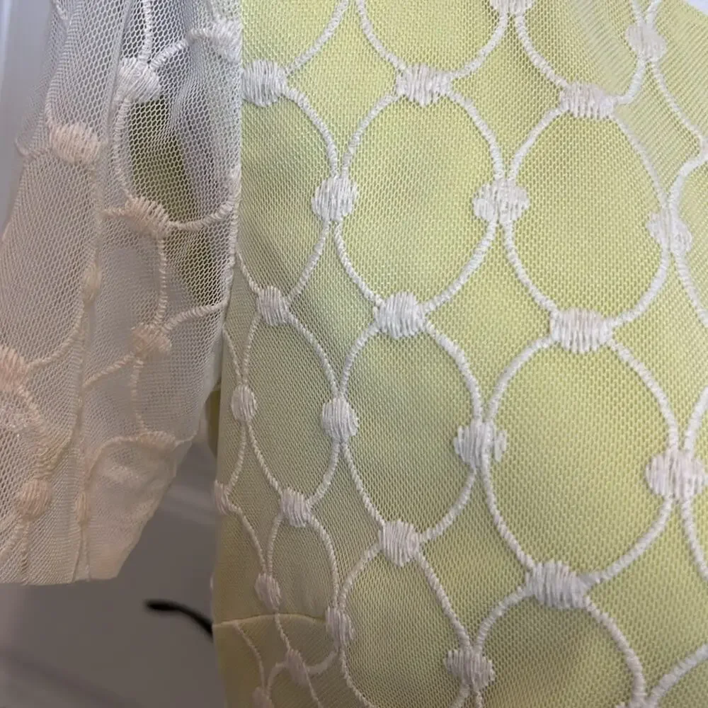 NWT $169 Antonio Melani Alexa Dress Garden lace 2 XS Yellow wedding cocktail NEW